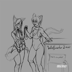 Rating: Questionable Score: 0 Tags: collar leash marmar marmar_(character) sketch swimsuit text transformation wolfygirl User: Liru