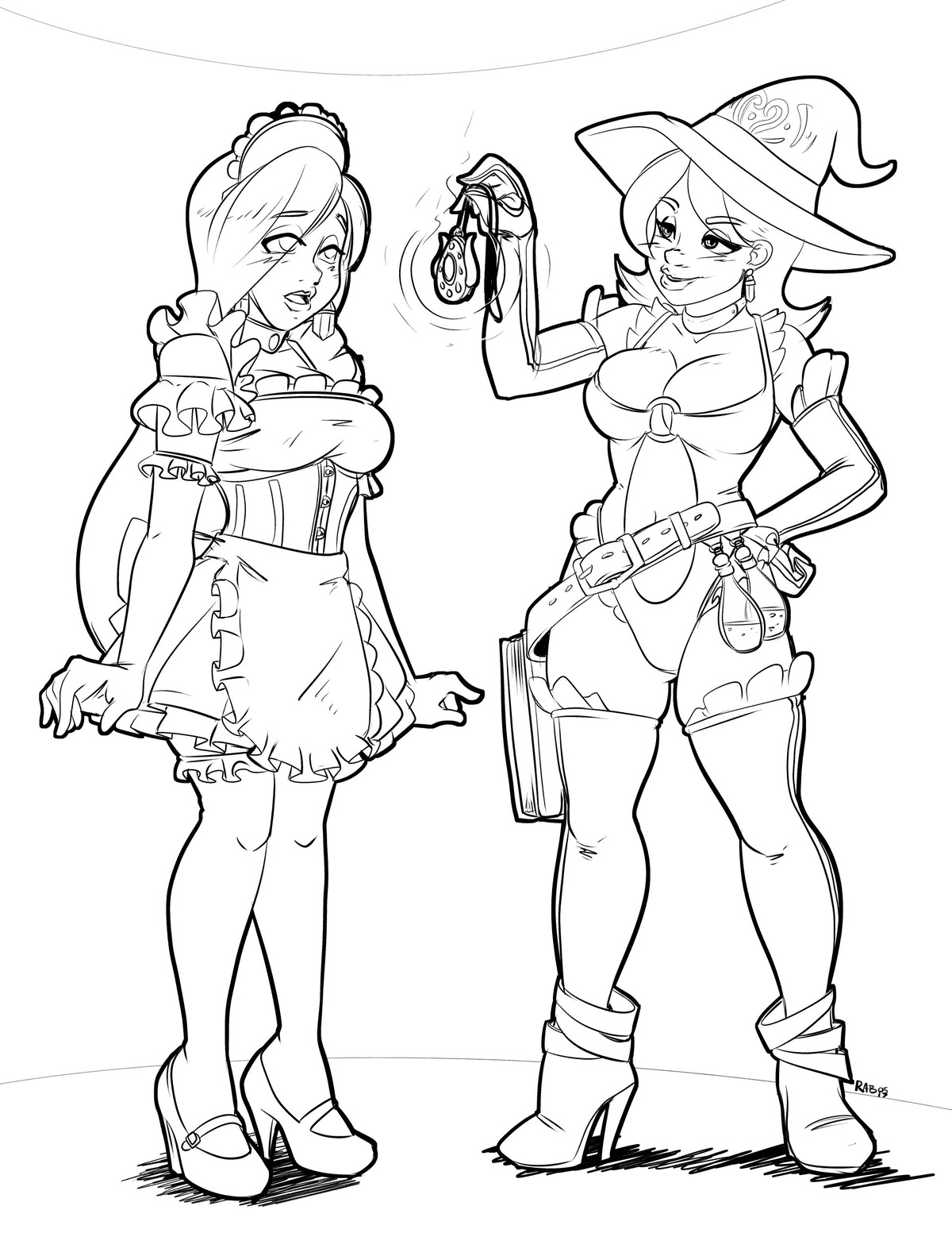 commander_rab hypnosis latex maid rio seraphina sketch watch witch witchworld